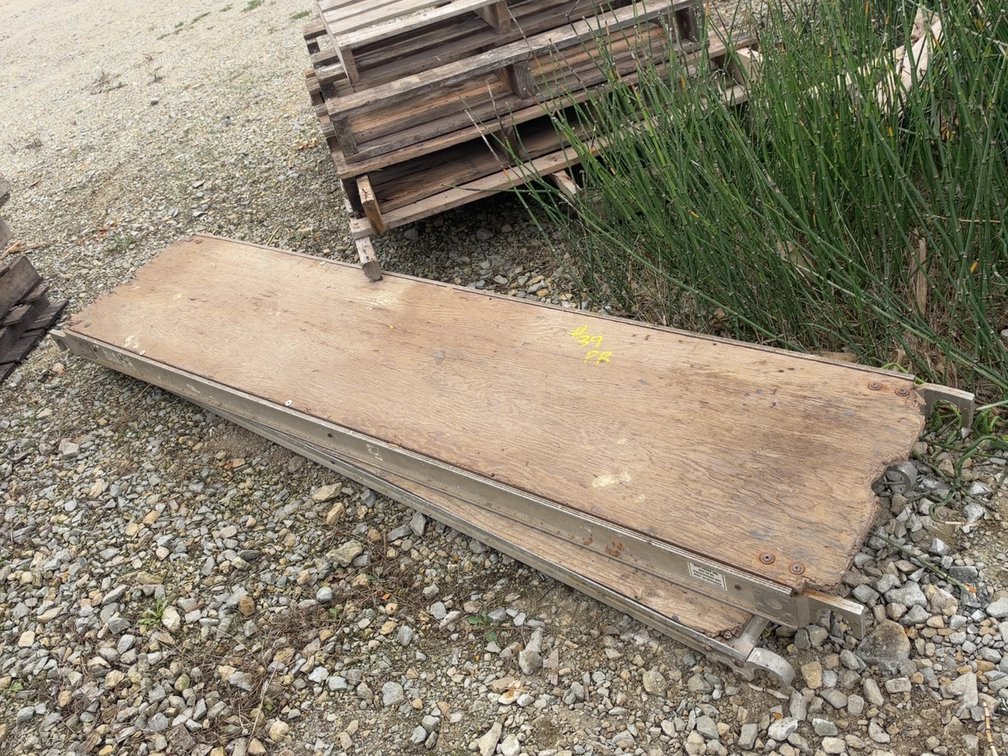 PAIR ALUMINUM W/ WOOD SURFACE SCAFFOLDING PLANK