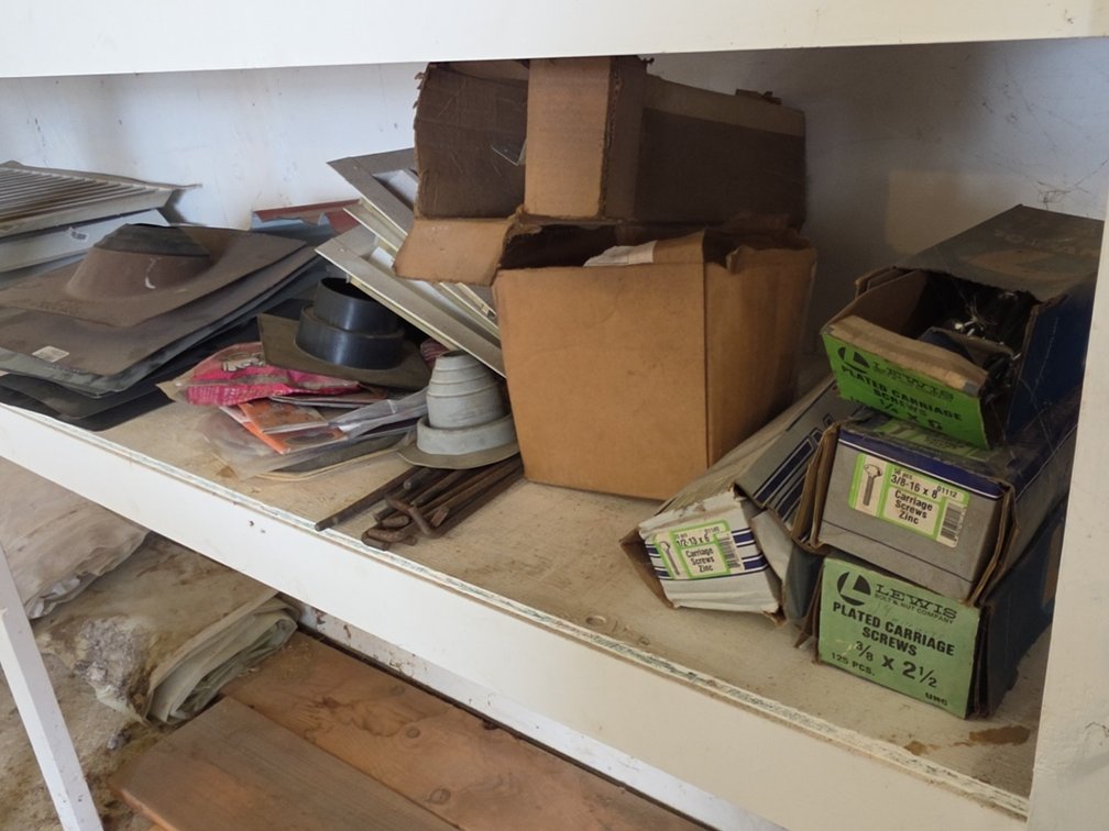 SHELF W/ CARRAIGE SCREWS & ETC