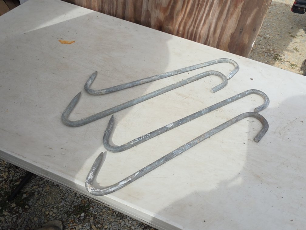 (4) MEAT HOOKS