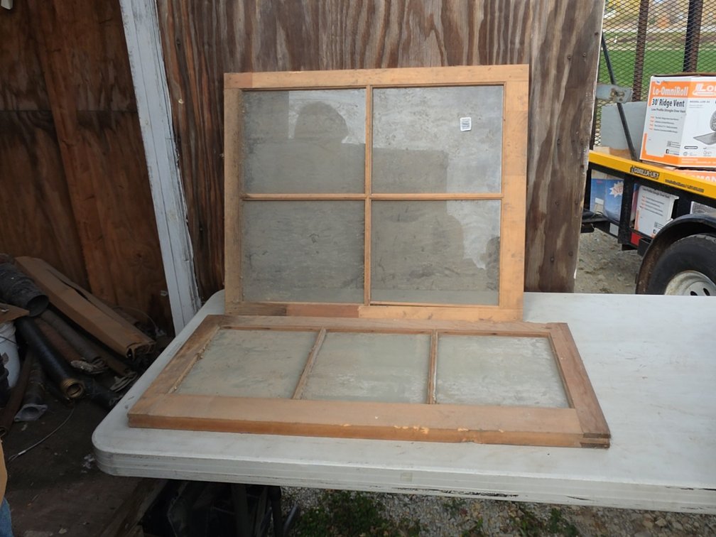 (2) WOODEN WINDOWS