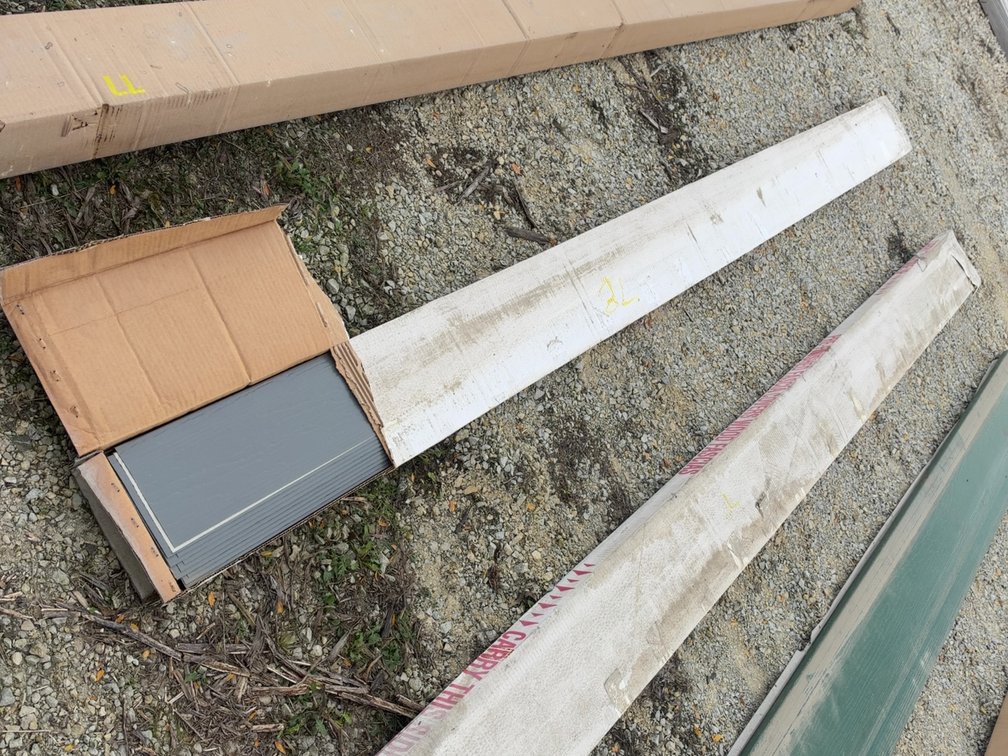 BOX OF GREY SIDING