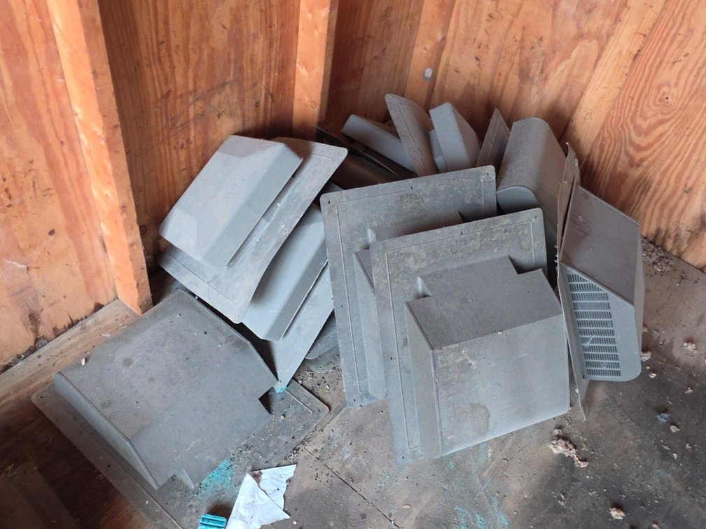 ASSORTED ROOF VENTS GRAY COLOR