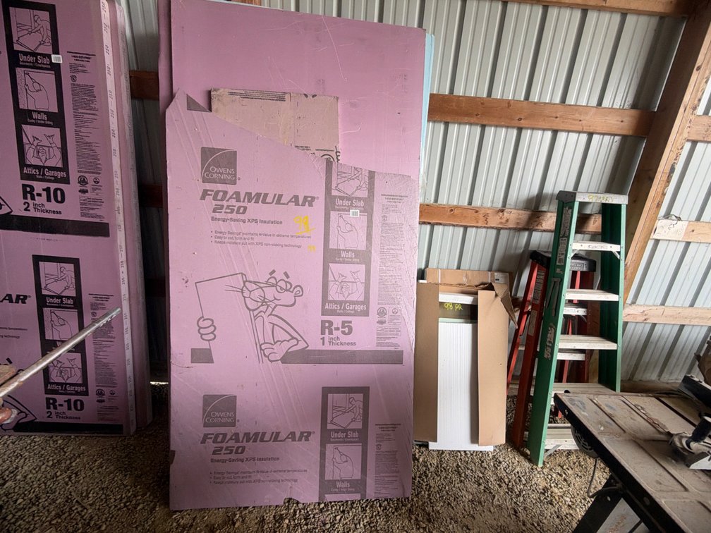 (3) 4'X8' 1" HARD INSULATION PLUS (2) PARTIAL SHEETS