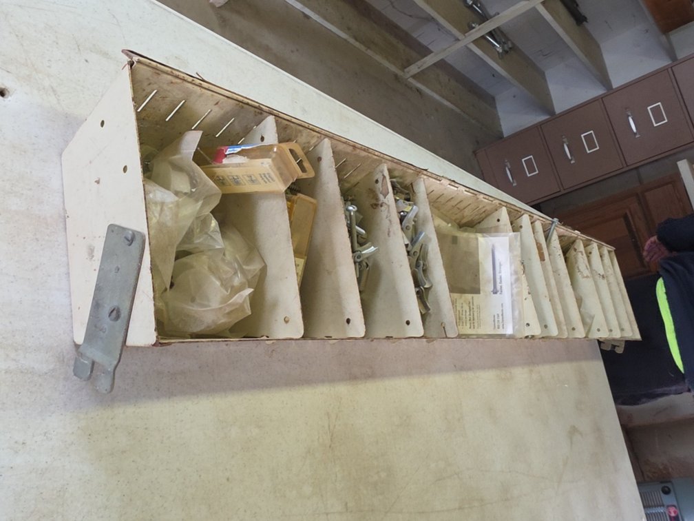 METAL BIN WITH ASSORTED HARDWARE