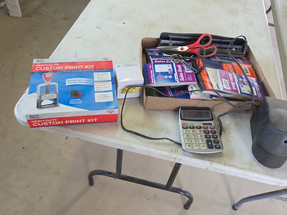 RECEIPTS BOOKS, SHARPENER, CUSTOM PRINT KIT, ETC