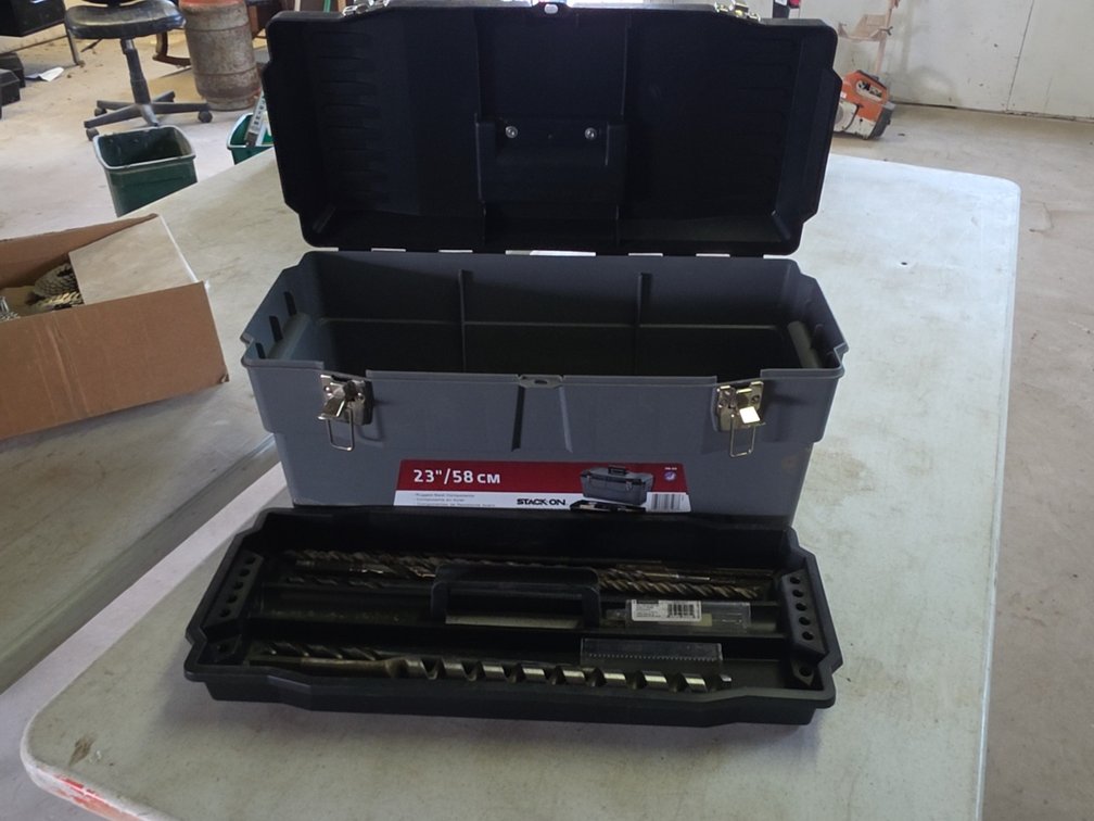 TOOLBOX W/ LONG DRILL BITS