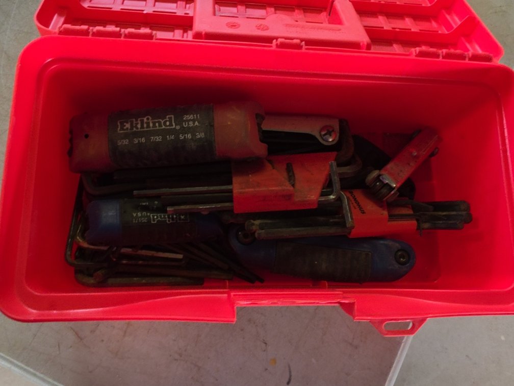 ALLEN WRENCHES IN TOOLBOX
