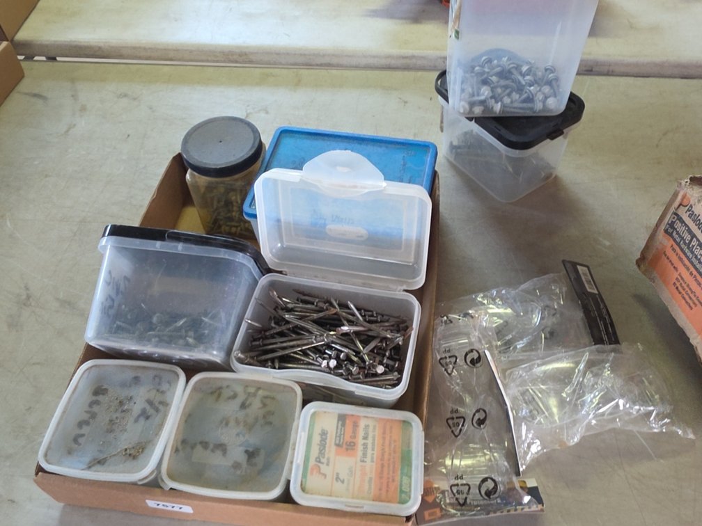 SCREWS, NAILS, SAFTEY GLASSES