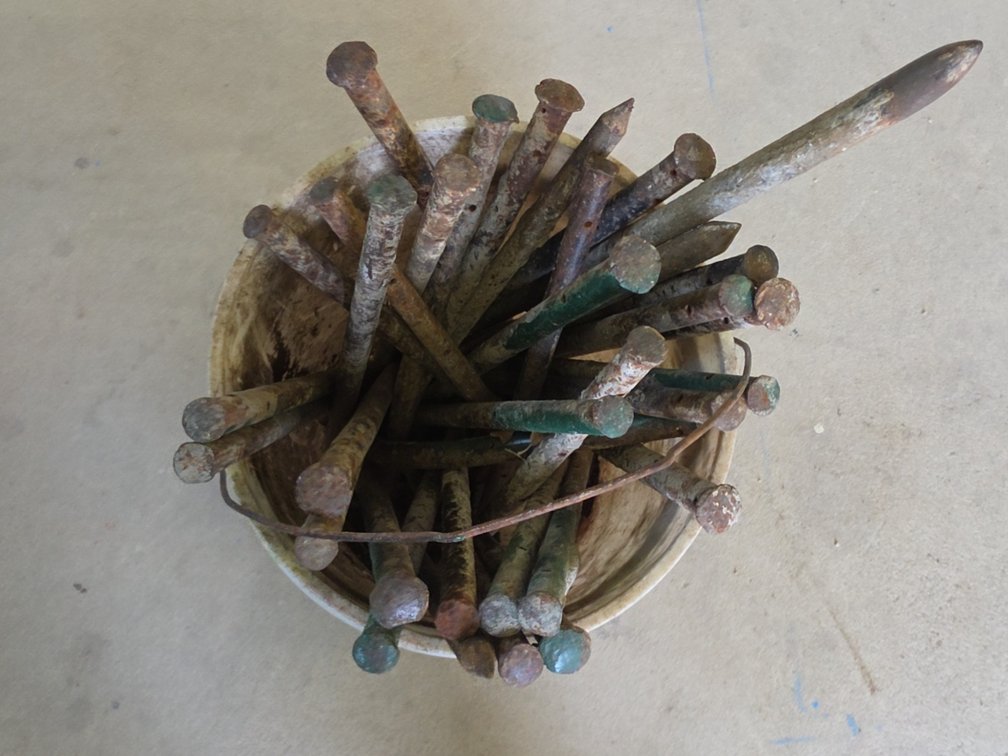 PAIL OF CEMENT STAKES