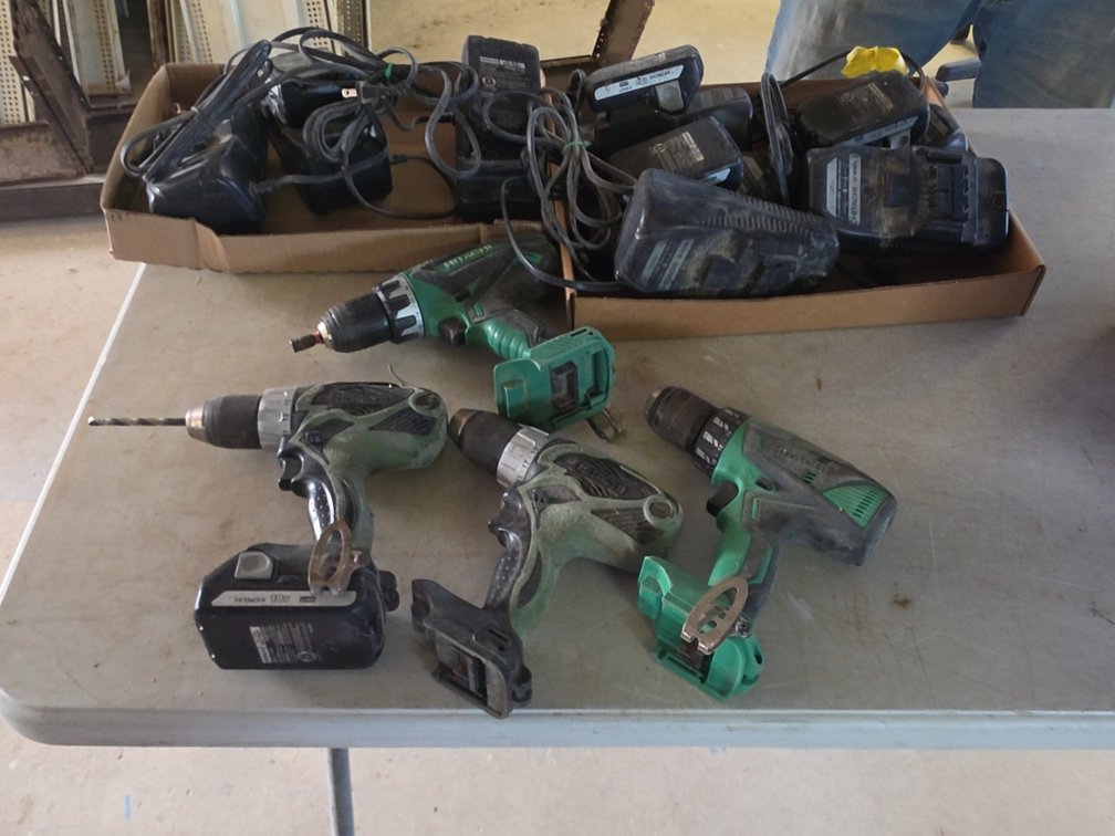 HITACHI CORDLESS DRILLS, CHARGERS & BATTERIES