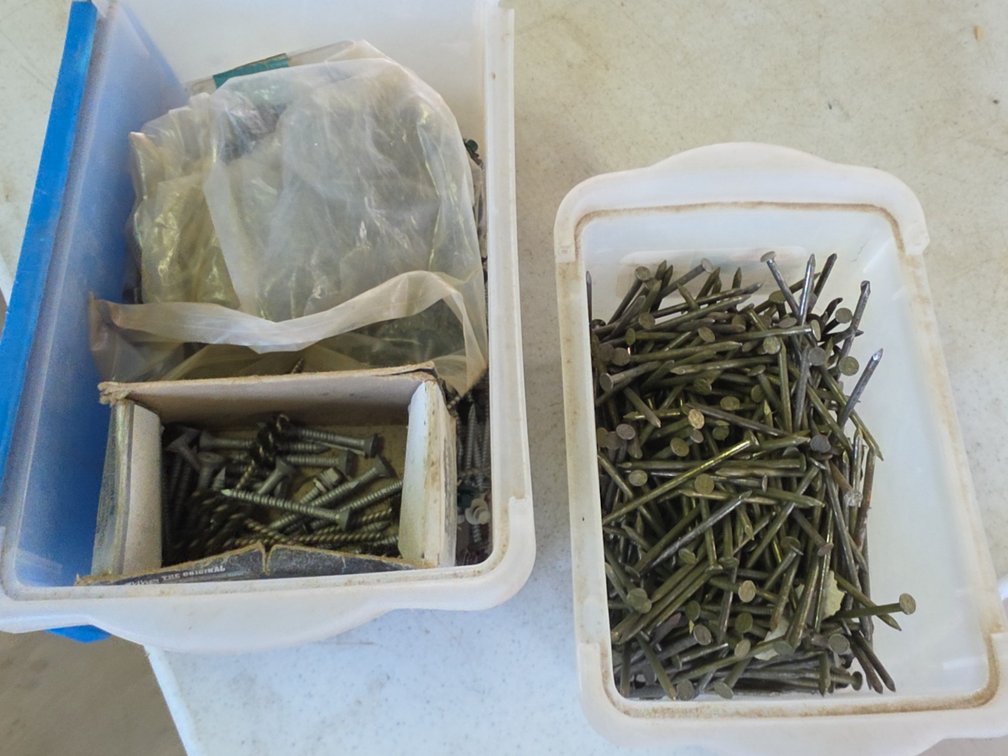 ASSORTED NAILS, SCREWS, ETC
