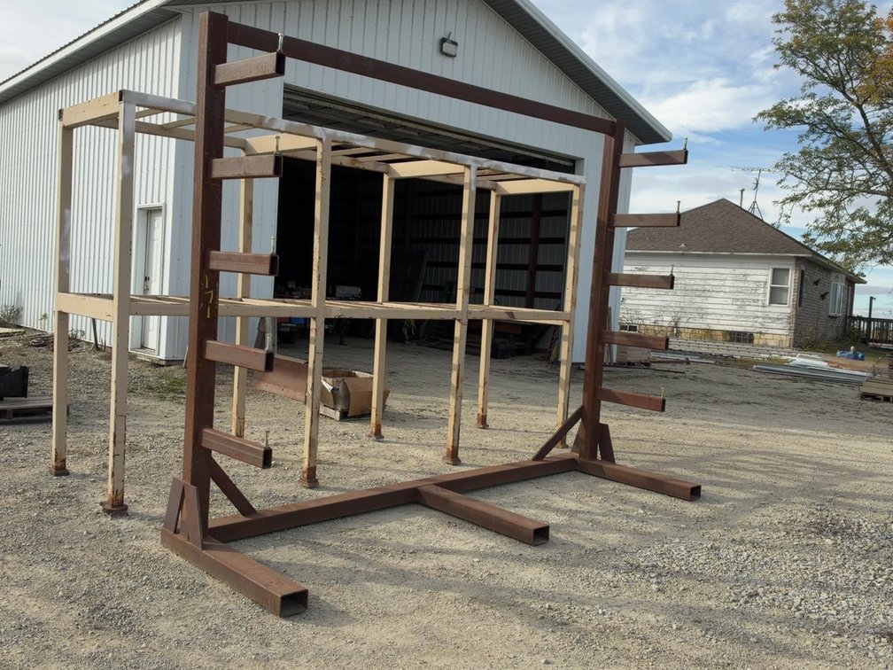HEAVY DUTY FREE STANDING STEEL RACK - 141"X4'X113"