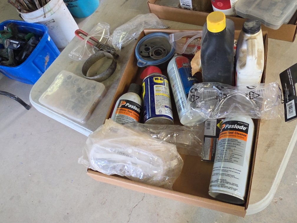 SOCKETS, OIL WRENCH, PASLODE CORDLESS TOOL CLEANER