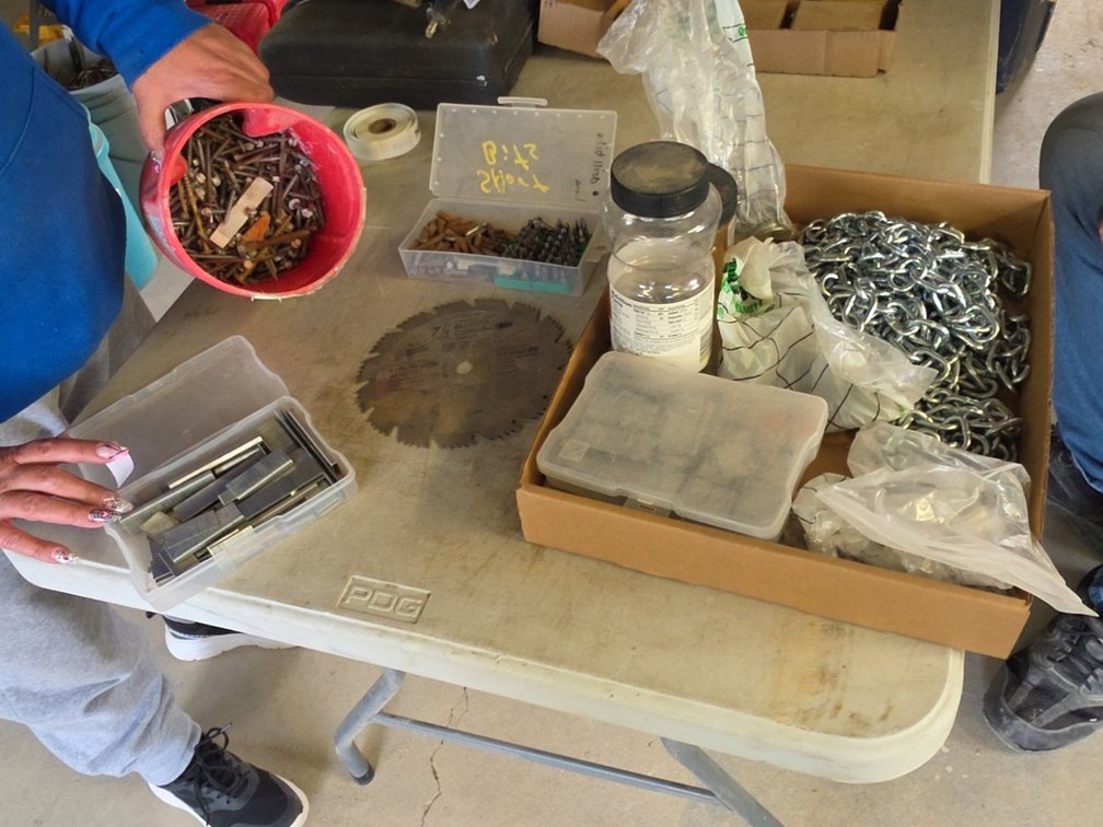 CHAIN, WASHERS, STAPLES, ETC