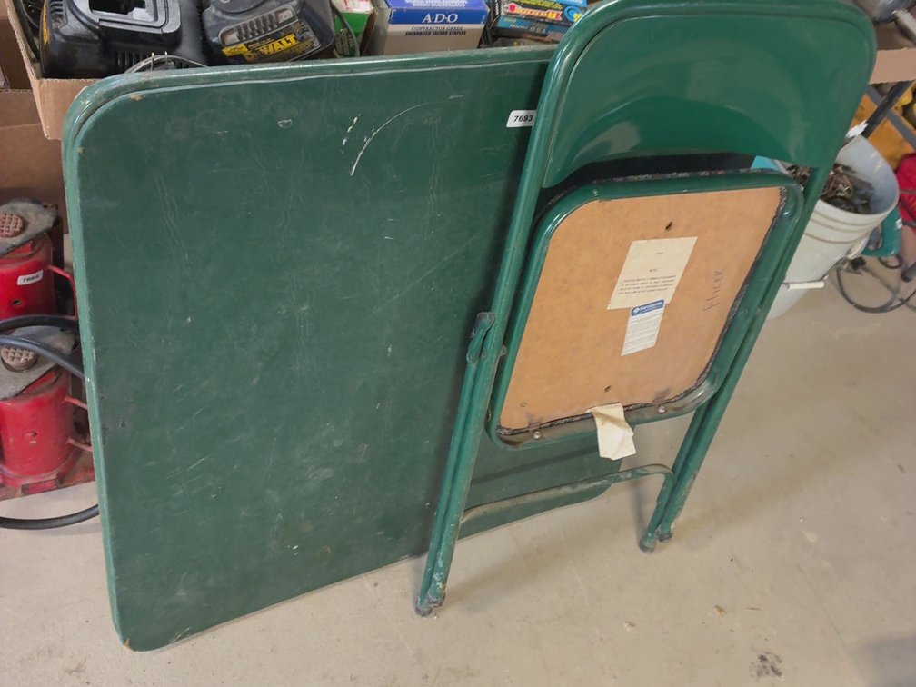 CARD TABLE & CHAIR