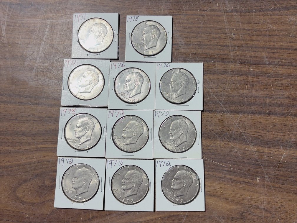 11- EISENHOWER $1 COINS