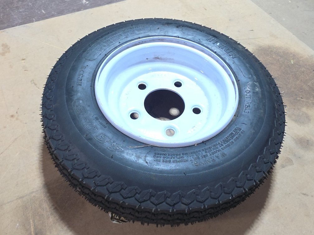 NEW 4.80 - 8 TRAILER TIRE AND RIM