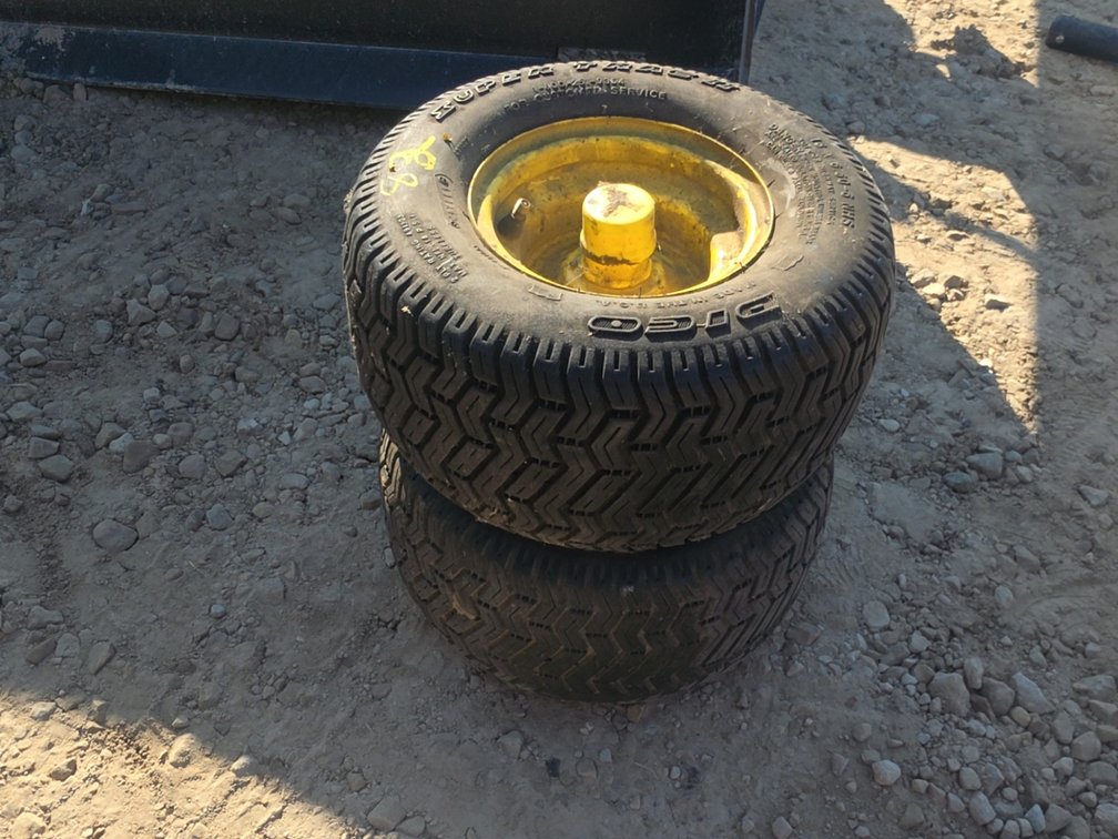 (2) JOHN DEERE 13X 6.50 - 6 NHS GARDEN TRACTOR TIRES ON RIMS
