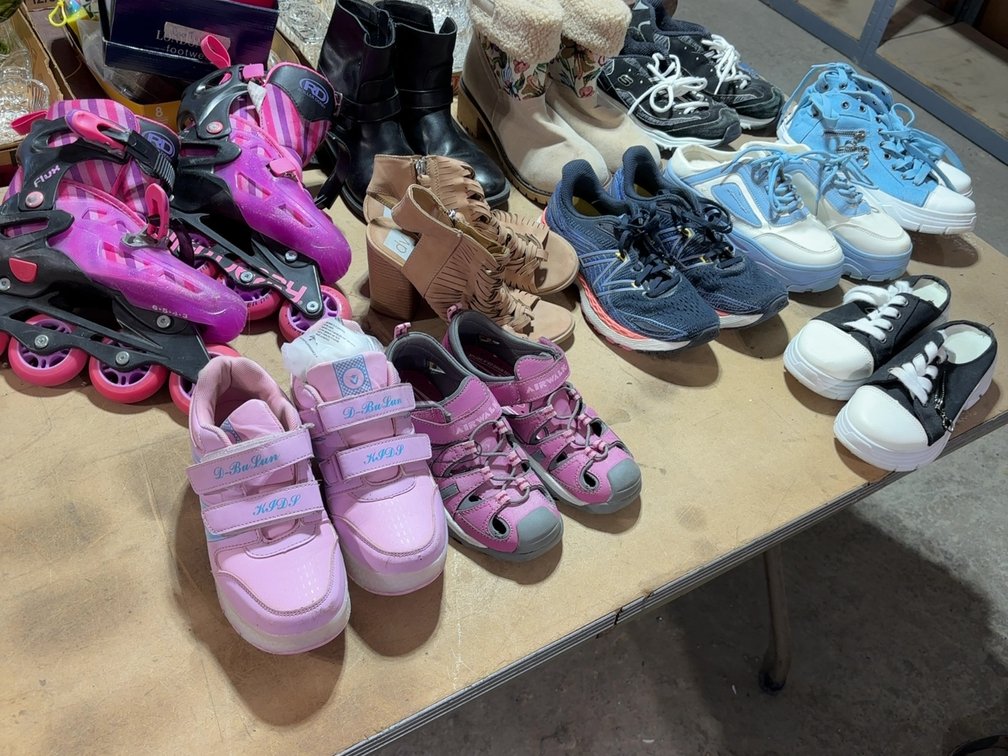 LARGE LOT OF KIDS SHOES, ETC.- SEE PICTURES