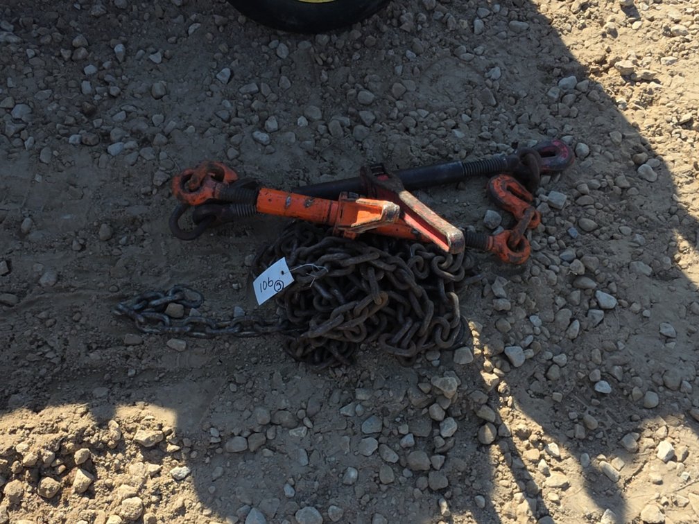 PAIR OF CHAIN BINDERS W/ 20’ CHAIN