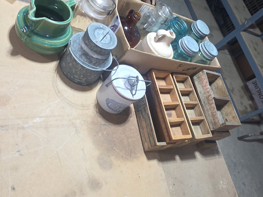 JARS,  CHEESE BOXES, ETC