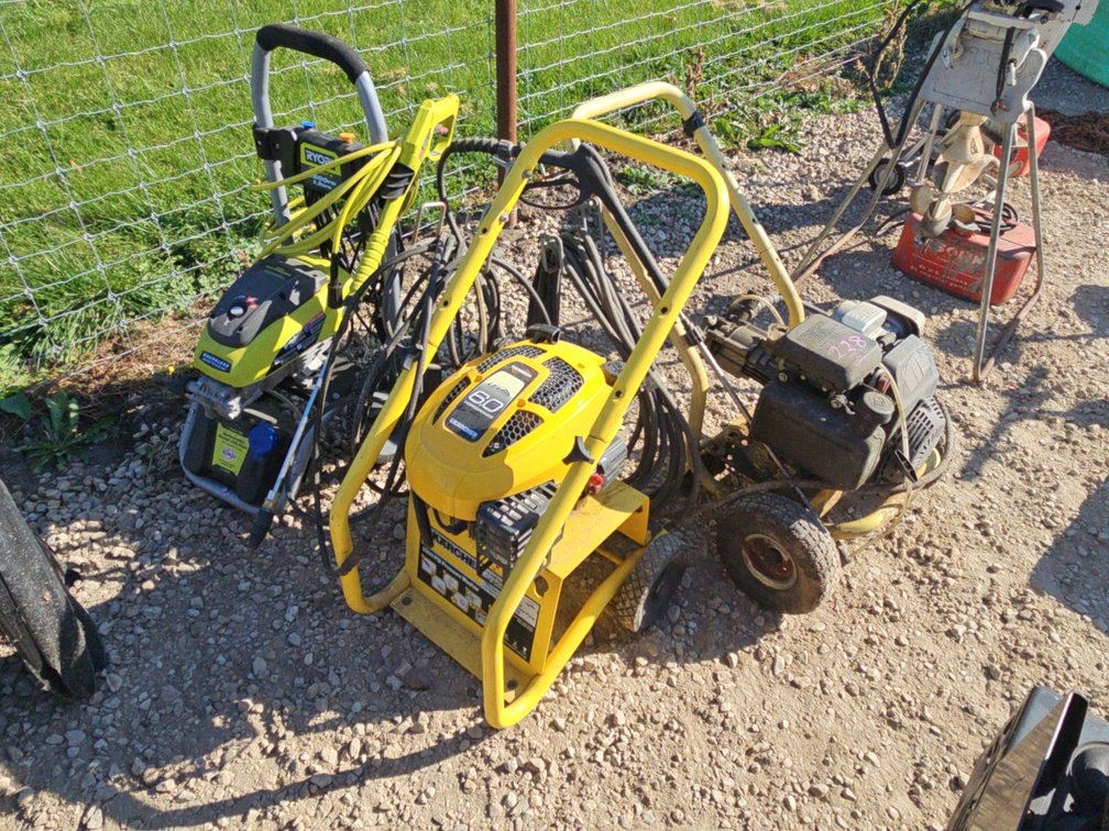 (3) PRESSURE WASHERS W/ HOSES & 2 WANDS