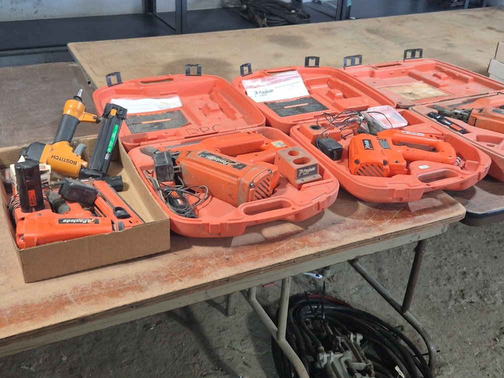 PASLODE FINISH NAILER, BOSTITCH BRAD NAILER,  3 PASLODE FRAMING NAILERS