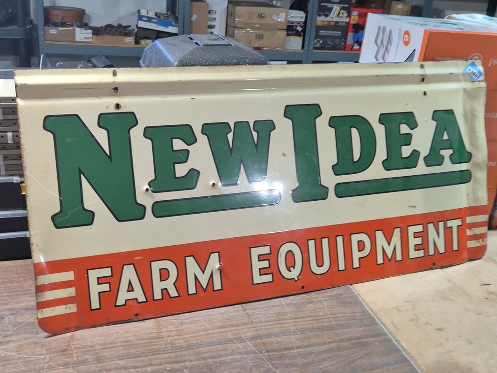 NEW IDEA FARM EQUIPMENT METAL SIGN 4'x22"