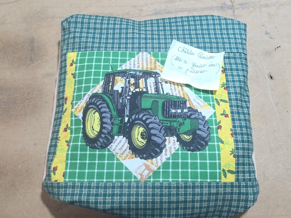 JOHN DEERE QUILT THAT FOLDS INTO A PILLOW