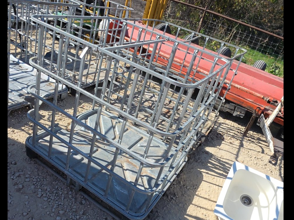 (2) METAL FIREWOOD CRATES