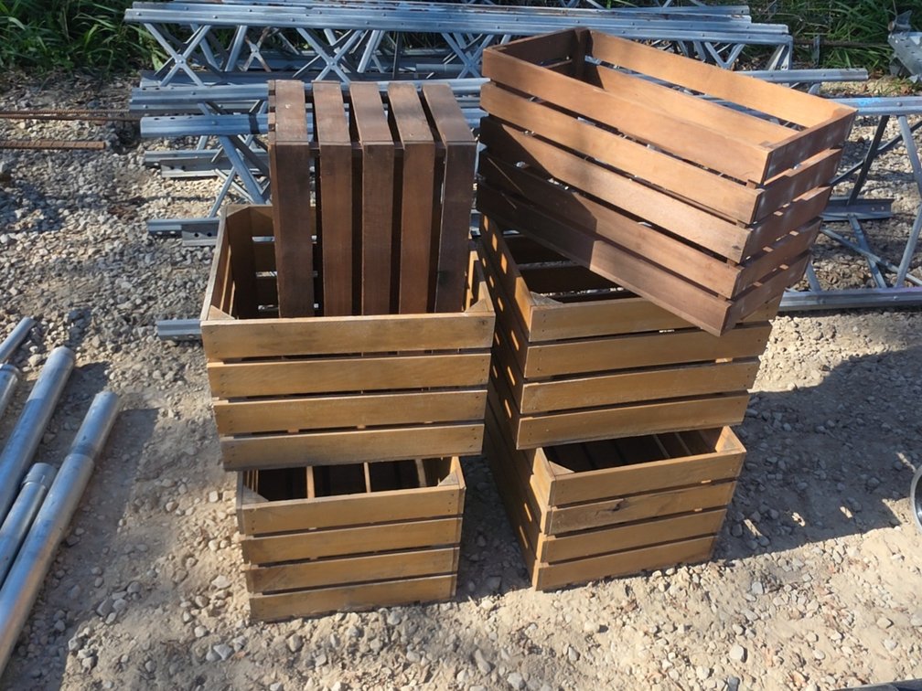 (6) ASSORTED WOODEN CRATES