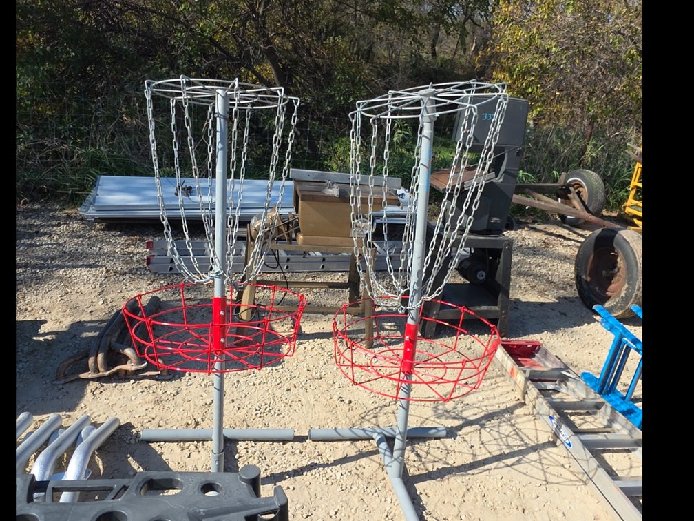 (2) FRISBEE GOLF STANDS