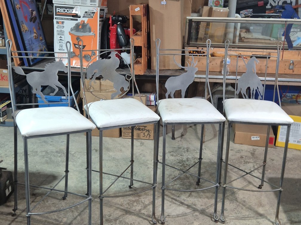 (4) BAR STOOLS