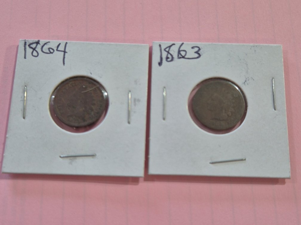 1863-1864 INDIAN HEAD PENNYS