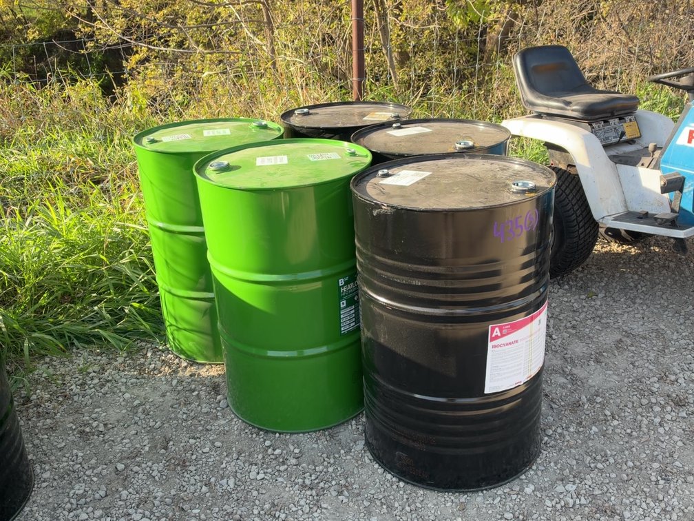 (5) 55 GALLON STEEL BARRELS