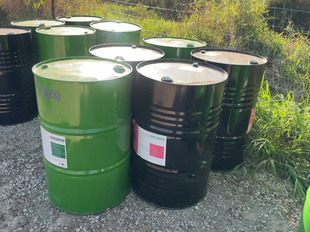 (5) 55 GALLON STEEL BARRELS