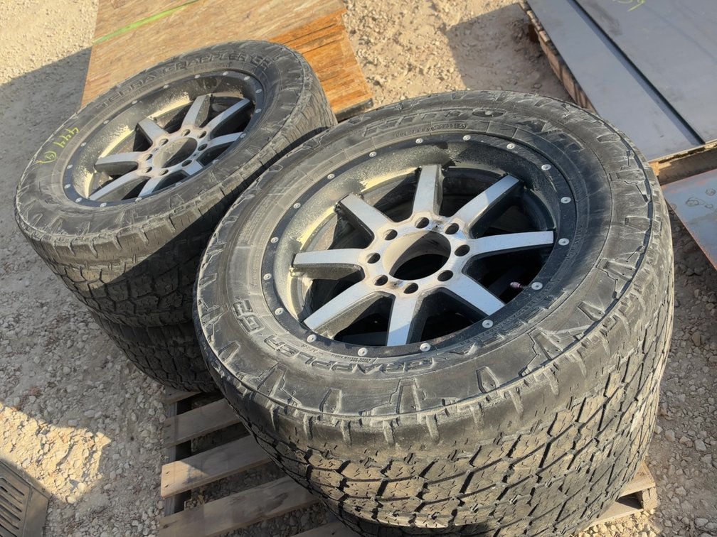 SET OF 20” RIMS- TIRES NEED REPLACING