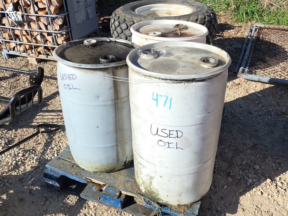 (3) BARRELS OF USED OIL
