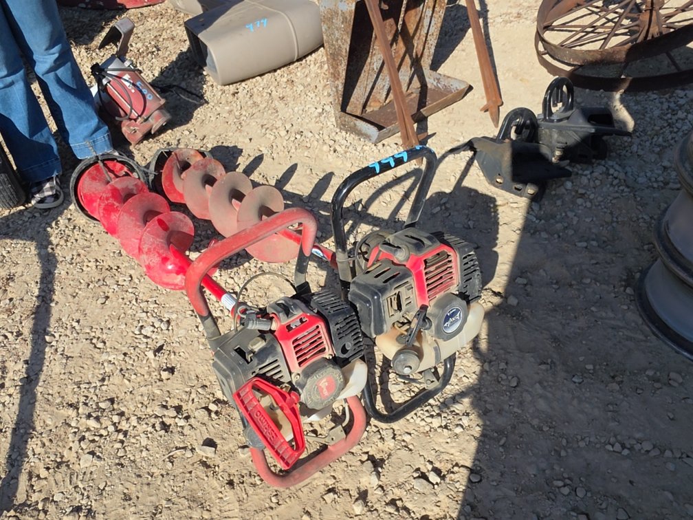 PAIR OF ICE AUGERS