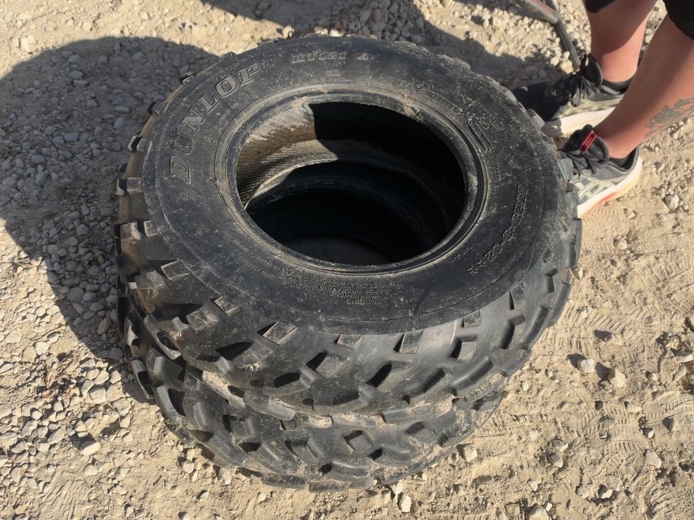 (2) 25X8.00-12 4 WHEELER TIRES