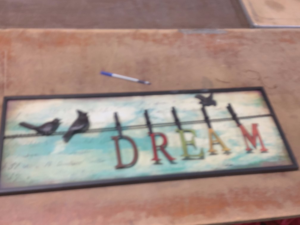 “DREAM” METAL 3D SIGN -  32” x 12”