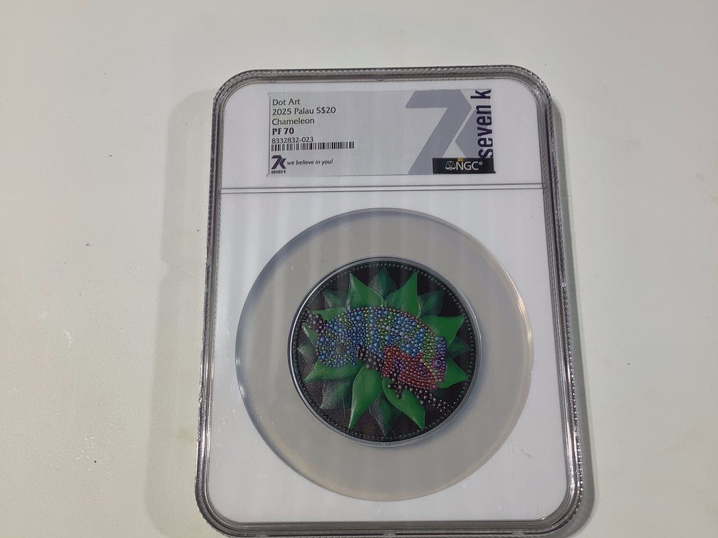 DOT ART 2025 PALAU S$20 CHAMELEON- $20 COIN