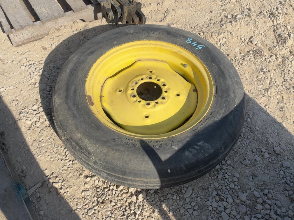 (1) 7.59 - 20 TIRES ON 6 BOKT JOHN DEERE RIMS