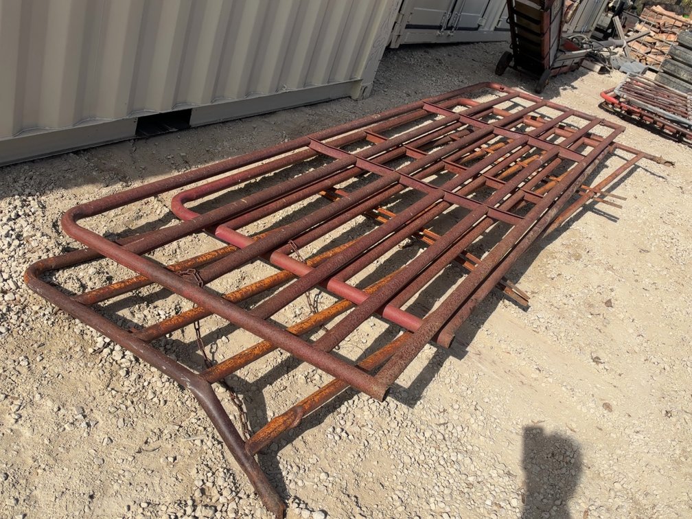 (3) HEAVY GATES - (2) 188" & (1) 140"