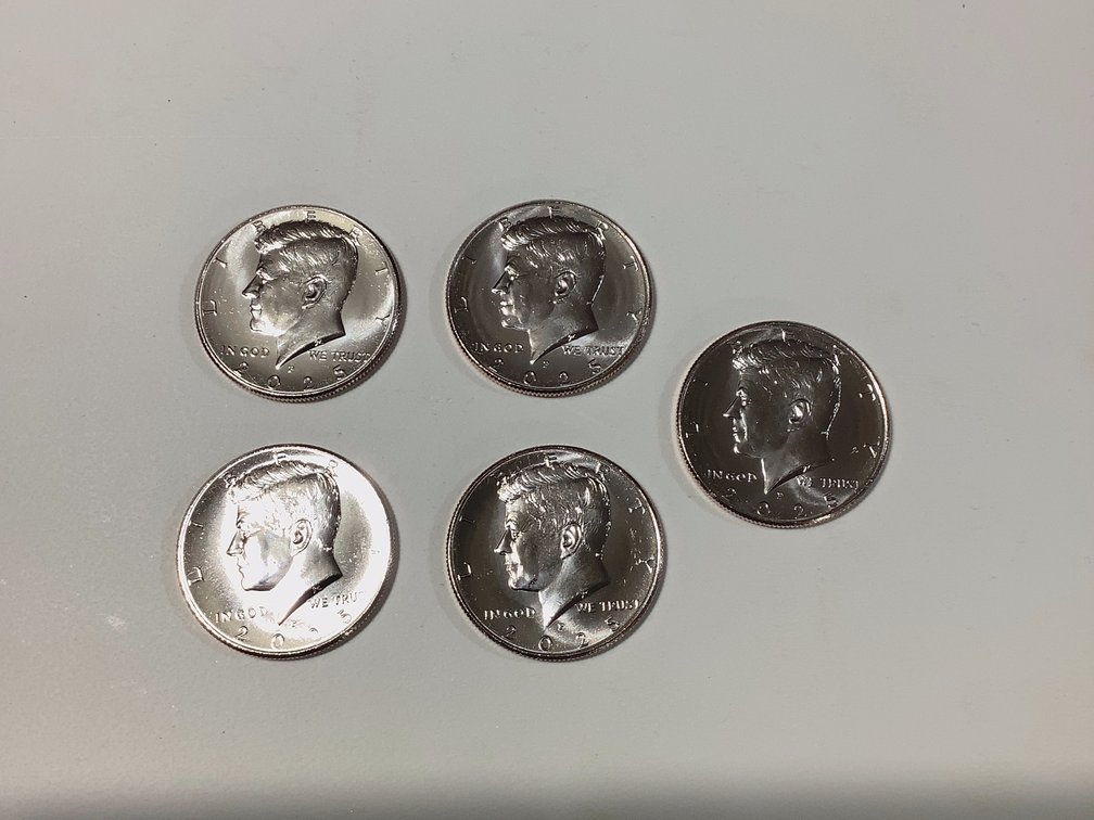 QTY-5 2025 KENNEDY HALF DOLLARS