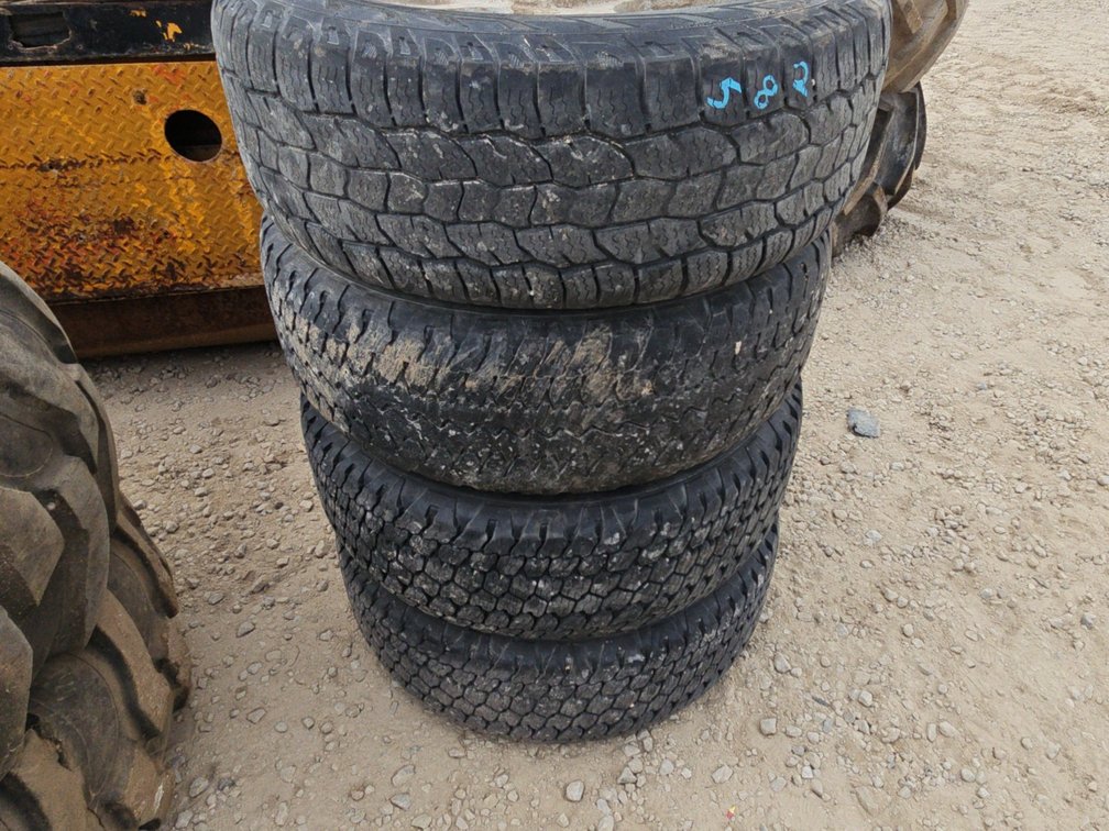 (4) 265/70R17 TIRES ON 6 BOLT RIMS