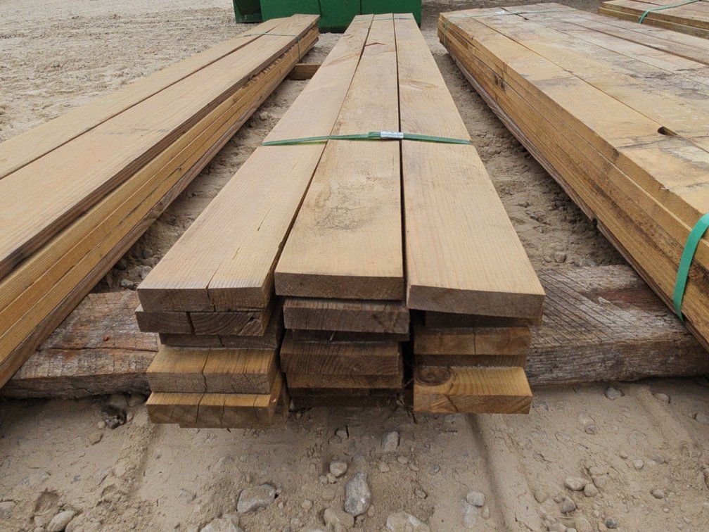 (21)  1" X 4" X8' GREEN TREATED LUMBER