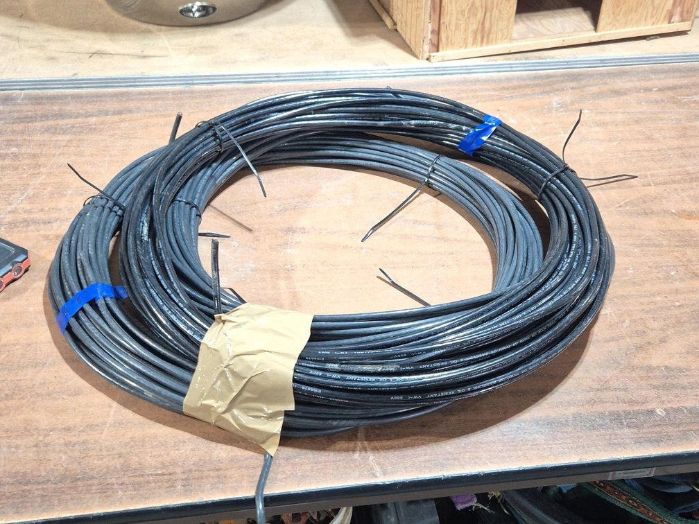 3 ROLLS OF 145’ 6- GAUGE STRANDED COPPER WIRE
