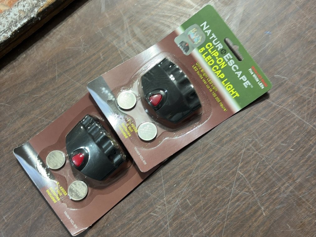 PAIR OF NEW LED CLIP ON CAP LIGHT