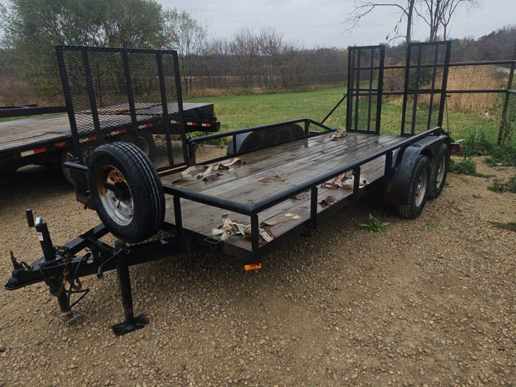 7'x16' TANDEM AXLE UTILITY TRAILER - FARM USE ONLY NO TITLE